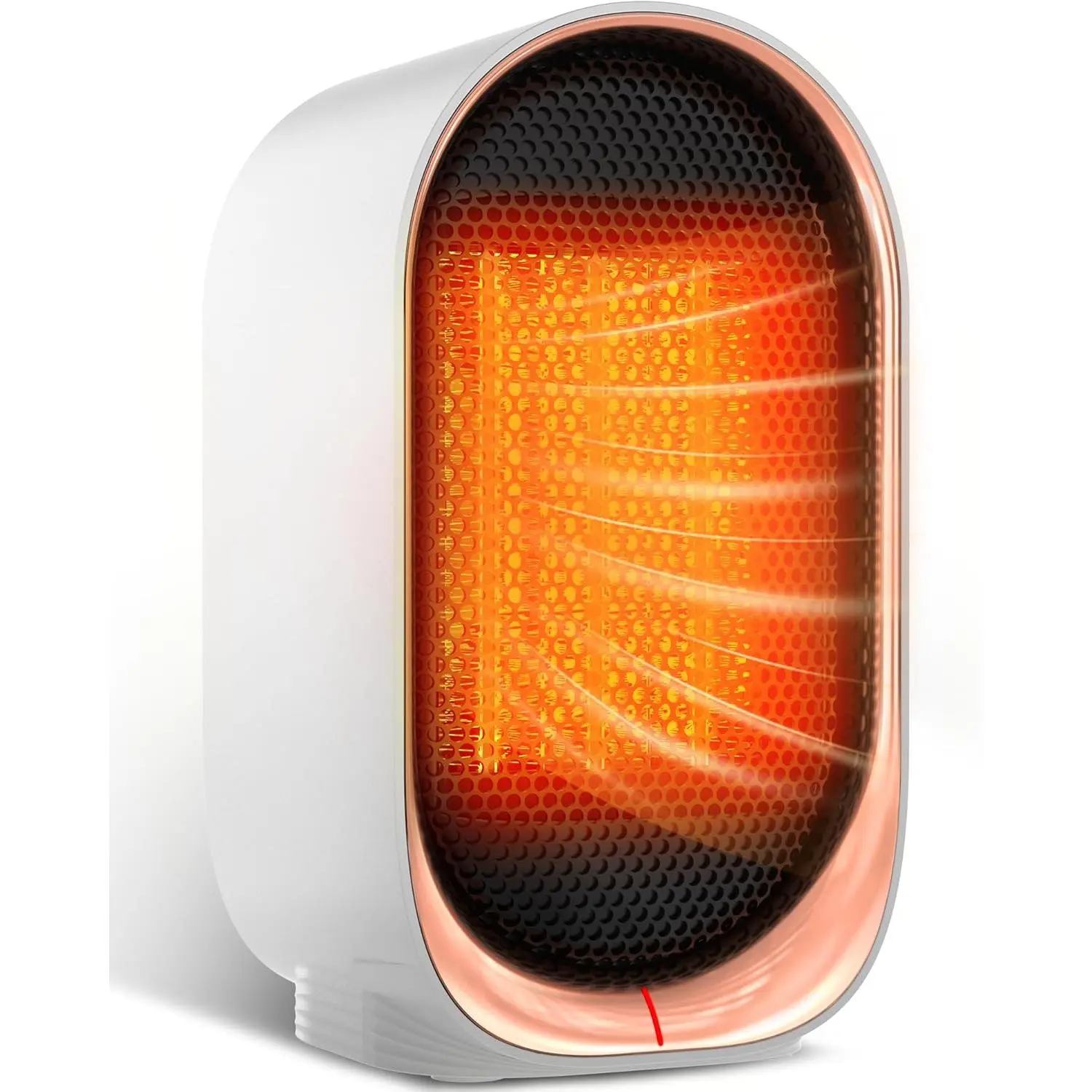 Mini Desk Space-Saving Electric Heater (20*10cm) - Sleek, Energy Efficient, Quick Heat, Durable Synthetic Indoor Heater with Safety Shut-Offs, Overheat Protection, Tip-Over Protection for Office, Bedroom, Compact, Simple