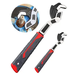 Adjustable Multi-function Self-locking Pipe Wrench Set, 6/8 inch Chrome Vanadium Steel Adjustable Wrench with Quick-Adjust for Plumbing, DIY & Industrial Use