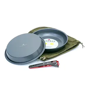 Firebox Ultra Camp Cook Kit with Frypan and Handle, Deep Cowboy Plate, and Case that fits it all!