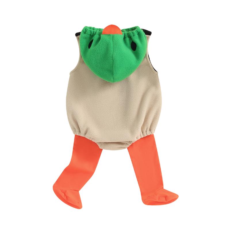Baby Duck Costume, Sleeveless Hooded Zipper Closure Romper with Leg Warmers Halloween Cosplay Animal Romper Toddler Duck Costume Baby Duck Costume, Sleeveless Hooded Zipper Closure Romper with Leg Warmers Halloween Cosplay Animal Romper Toddler Duck Costume