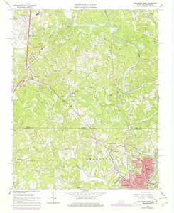 Northwest Eden North Carolina USGS Topographic Quadrangle Map, 1965, 1:24000