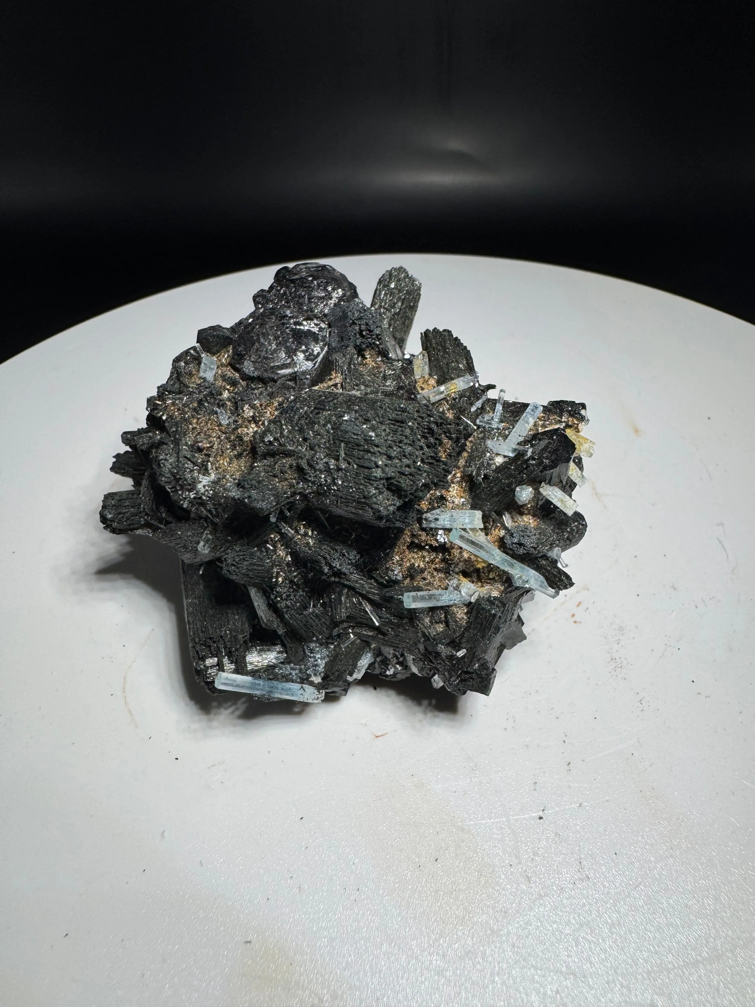 89g Natural Aquamarine Tourmaline Cluster Mineral Specimen Namibia
