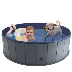 Foldable Pet Pool - Collapsible Hard Plastic Bath Tub for Dogs & Cats, Indoor/Outdoor Use