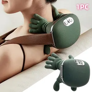 Bionic hand heating massage device, used for deep tissue pain relief, wireless portable electric finger pressure 4D kneading massage, designed to simulate the human hand, suitable for neck/shoulder/hand/leg massage, ideal item for home massage.