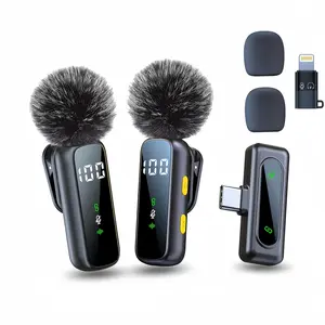 Wireless Mini Microphone for iPhone 15/16, iPad, Android, USB-C Lapel Mic with 360° Omnidirectional Sound, 14H Battery Life, Noise Reduction, Portable for Video Recording, Vlog, Tiktok, YouTube