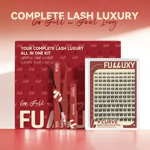 CURVE Style Fulluxy DIY Individual Lash Clusters Venus Velure Natural Individual Lashes  Lightweight Transparent Band Easy Application Lashes