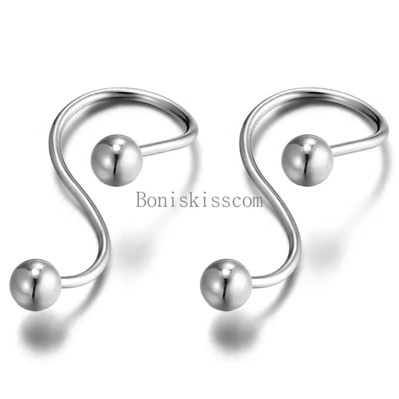2Pcs Silver Stainless Steel Infinity Symbol Earrings for Ladies Women Girls Gift