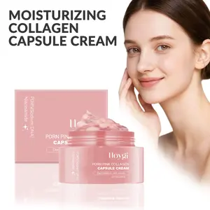 Collagen Capsule Face Cream for Daily Hydration and Skin Renewal with Pearl Extract and Gentle Gel Formula to Relieve Dryness for Dry and Dull Skin