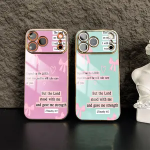 Biblical Quotes Phone Case，Religious Style，for iPhone 17 16 15 14 13 12 11 Plus Pro Max，Pray and Believe Christian Gift.a2