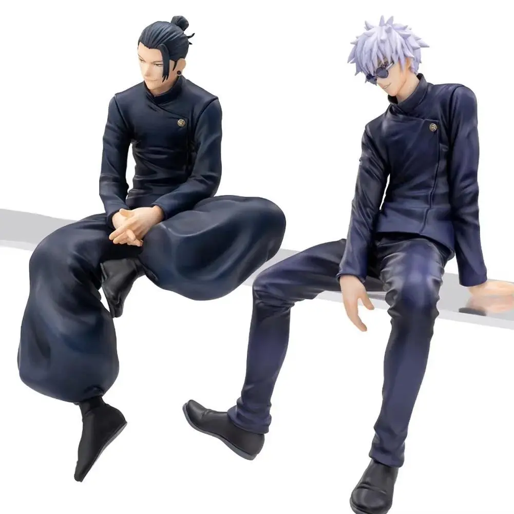 JJK Anime figures Gojo Satoru Geto Suguru figure Fushiguro Toji sitting posture Doll PVC Model Toys Adult Collection Statue gift