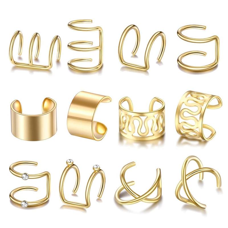 24-Piece Gold & Silver Hair & Beard Beads — Non-Piercing Clip-On Cuffs for Braids, Dreadlocks & Ear Clips — Hair Accessory Jewelry for Men & Women
