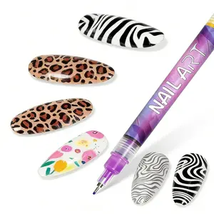 Holiday-Christmas gift Cutics Doodle Pen for DIY Nail Art Quick Drying Acrylic Painting and 3D Dot Embroidery mma acrylic nail - On Nails Quick Drying Dot Stitching Nail Art Pen for Home and Salon DIY, Nails Care Cutics Manicure Polish Cosmetic