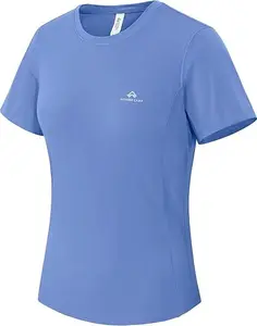 Pioneer Camp Women's Workout Top Short Sleeve UPF 50+ Sun Protection Quick Dry Crew Neck Athletic Shirt
