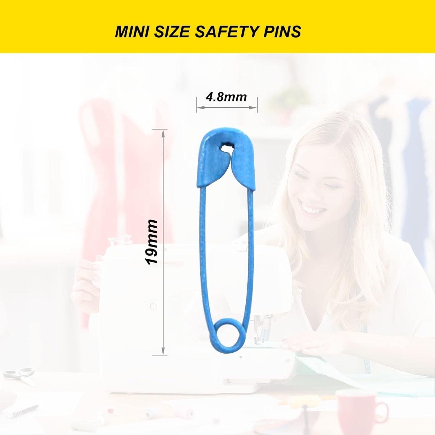 Colored Safety Pins,0.75 Inch Mini Safety Pins for Clothes,Small Safety Pin Rust Resistant Nickel Plated Steel Set for Crafting, Sewing, Rimming Fastening Clip Button for Garment Hang Tag 120pcs/box