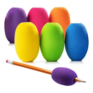 Special Supplies Cushioned Pencil Grips 6 Pack - Ergonomic Foam Covers for Mechanical Pencils & Writing Tools - Reusable & Comfortable for Kids & Adults - Six Vibrant Colors