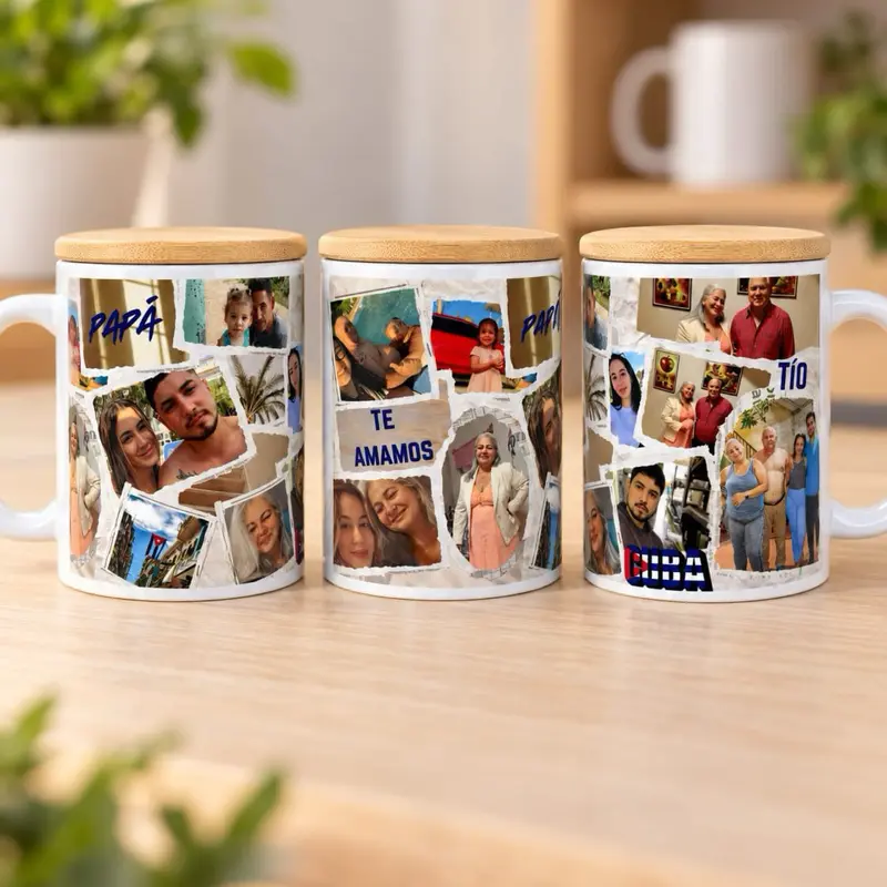 Jarra personalizada con nombre fotos o detalles