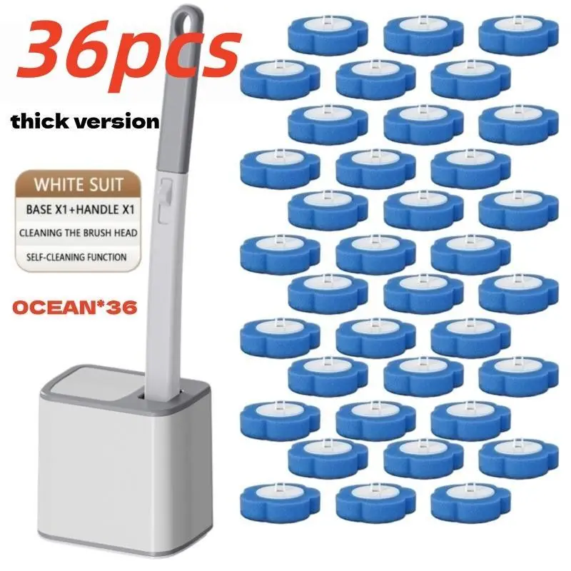 One-Time Toilet Cleaning Kit, Toilet Wand, Toilet Wand Refills, Includes 54/30 Cleaner Brush Heads, Toilet Bowl, Suction Rod Set, Toilet Brush Rods, Sink Cleaning System, Bathtub Drain, Wall-Mounted Urinal Brush, Toilet Scrubber Refill