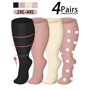 Women's Plus Size Compression Socks, Sports Running Socks for Circulation, Nurses, Pregnant Women, Sports Socks for Women