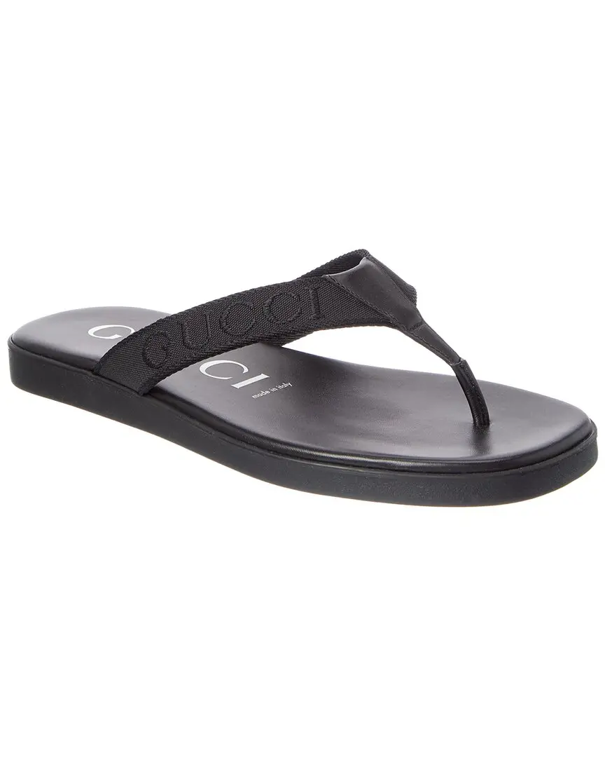 Gucci Canvas & Leather Sandal