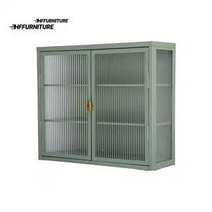 35% price reduction  Wall Door Glass Display Cabinet Kitchen Storage Cabinet With Detachable Shees For Living Bathroom Laundry Room Home Office Home Decor Ideas