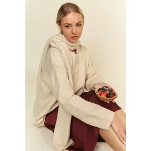 Cream Sweater & Scarf Set (Online Only)