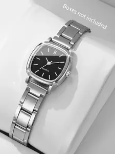 1-piece Women's Watch, Small-Circle High-End Glass Quartz Watch, Women's Fashion Lightweight Luxury Alloy Watch, Elegant Quartz Watch