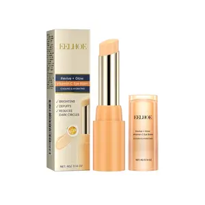 face serum EELHOE Revive & Glow Vitamin C Under Eye Balm 4g - Cooling Hydrating Formula for Dark Circles Repair Moisturize Firming Eye Cream Stick Nourish Protect Tones Skin Reduce Fine Lines  Comfort Hydrate Skincare Cleansing Moisturizing Brightening