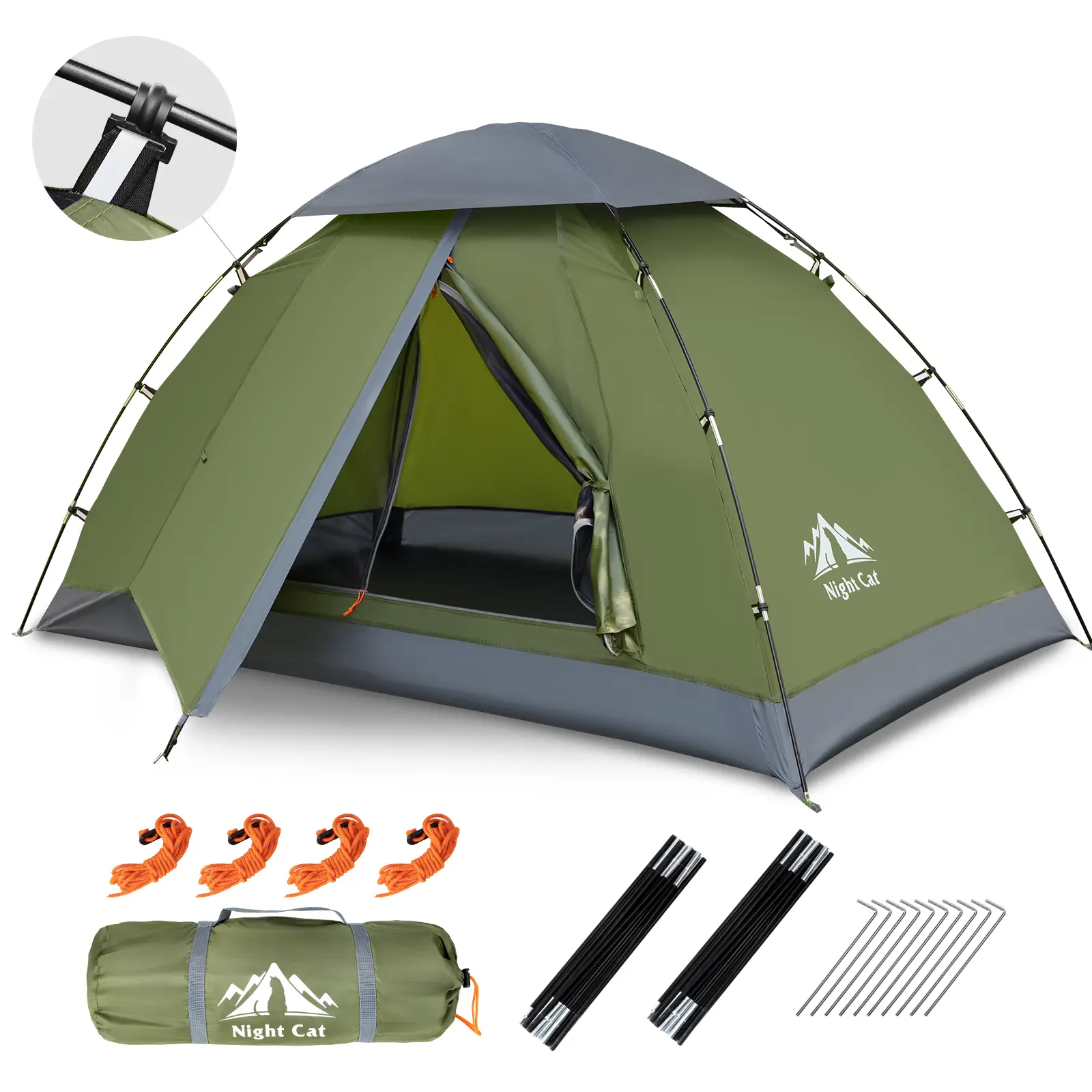 Night Cat Upgraded Backpacking Tents 1 2 Persons Easy Clip Setup Camping Tent Adults Scouts Heavy Rainproof Compact Lightweight