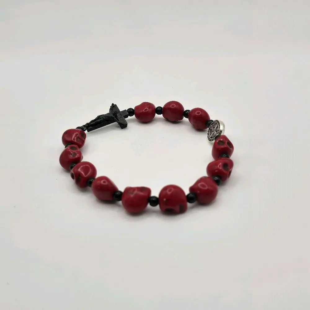 Skull Rosary Bracelet - One Decade Memento Mori (Homemade and Made