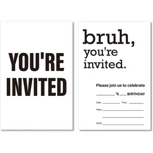 Teen Boy Birthday Invitations with Envelopes Set of 20 You're Invited Birthday Party Invites Fill in Blank
