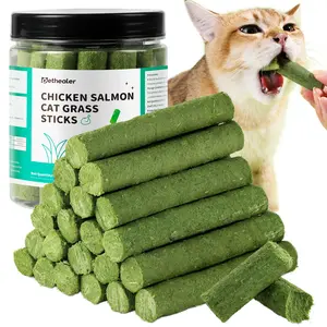 Cat Grass Stick Dental Teeth Cleaning & hairball removal control,Consumable Pet Herb-like Chew, Plaque Remover for Cats, Digestive oral Health Snacks, Safe for Kittens & Adult Cats,Cat Dental Care,Cat-Safe Ingredients cat grass treat snack stick hair ball