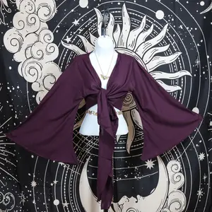 Cotton Bell Sleeve Boho Wrap Top Cotton Bell Sleeve Boho Wrap Top