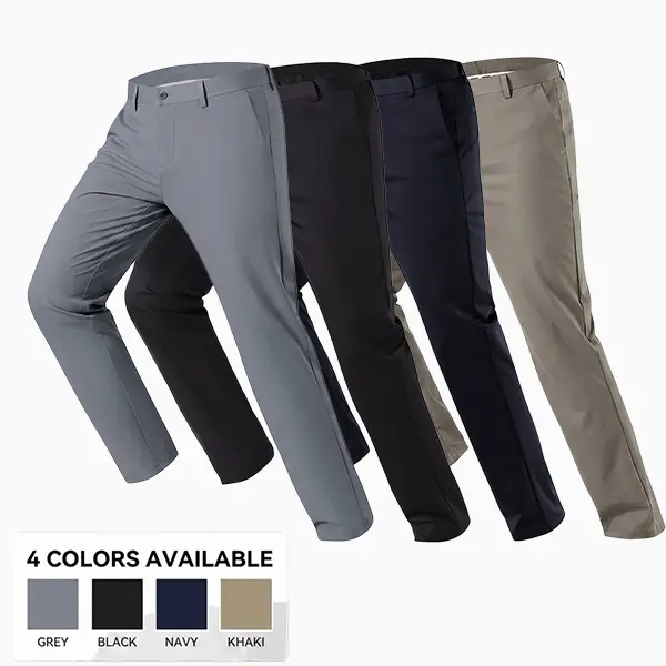 Father’s Day Gift: Men’s slim-fit stretch dress pants, single pack, wrinkle-resistant casual slacks, business casual chino pants for work/office