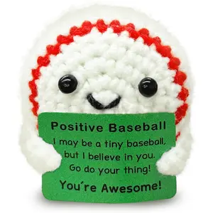 Fun Crochet Mini Baseball Gift, Birthday Present for Baseball Fans, Unisex Baseball Player Birthday Gift, Emotional Support Crochet Knitting, Stuffed Animal