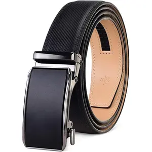 PlusZis 28"-68" Men's Leather Ratchet Dress Belt Big And Tall With Automatic Buckle PlusZis 28"-68" Men's Leather Ratchet Dress Belt Big And Tall With Automatic Buckle