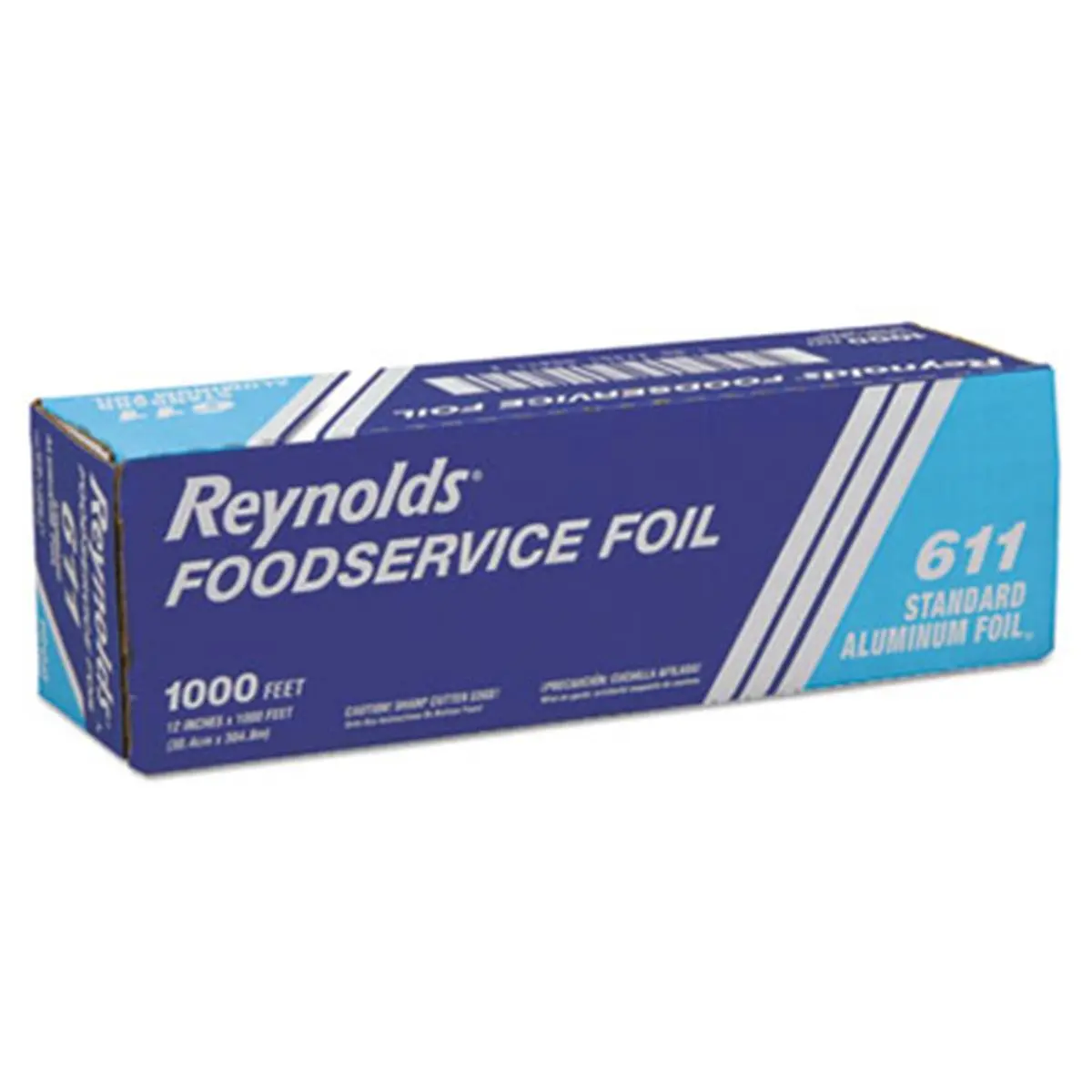 Metro Rfp 611M Disposable Aluminium Tin Foil Roll - 12 in. x 1000 ft. Light Gauge Standard Silver Kitchen Appliance Accessory for Cooking, Serving, Freezer-Safe Use