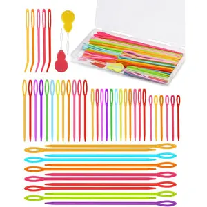 67 PCS Plastic Needles, 5 Sizes Yarn Needles, Darning Needles for Yarn, Yarn Needles Large Eye for Crochet, Crochet Needles for Knitting, Weaving and Sewing