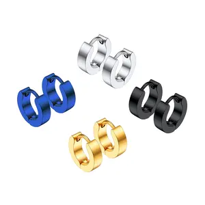 PROSTEEL Small Round Circle Earring Set Stainless Steel Hoop Earrings Jewelry Unisex For Men Women with Gift Box