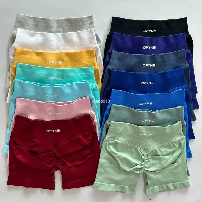 Women's Dfyne High Waisted 4.5-in Impact Athleisure Shorts - Nylon Blend, Secure Fit, Stylish Gym Sportswear Bottoms for Womens Fitness, Athletic Fitted Women's Sports Shorts, Activewear Shorts, Athleisure Wear