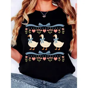 Vintage 80s Goose Shirt, Funny Blue Ribbon Goose Tee, Retro Goose Graphic Shirt, Cute Farm Animal Tee, Cottagecore Gift Tee