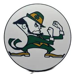 Round Fighting Irish LED Sign | 10 Inches | USB Power Cord |