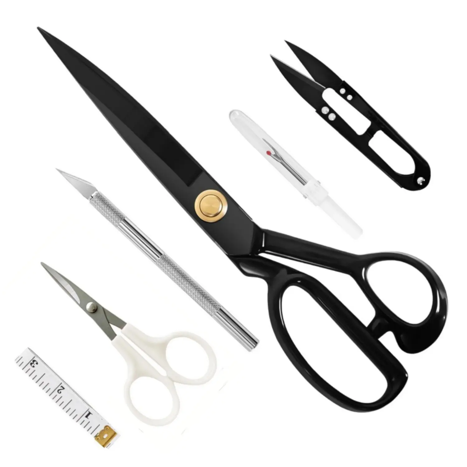 Professional Tailor Scissors 9 Inch - Fabric Scissors Heavy Duty, Sharp Sewing Shears for Cutting Fabric, Leather, Home, Office, Artists, Dressmakers - Home Improvement.