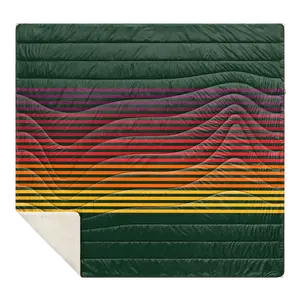 Sherpa Puffy 2 Person Blanket - Forest Rays