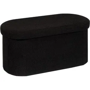 Footlocker Dorm, Sherpa Folding Storage Ottoman Foot Rest, 43.3 Inches Collapsible Bedroom Bench Pink