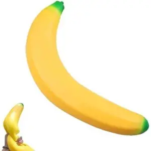 2026 New Giant Banana Squishy Toy - Jumbo Slow Rising Banana Squishy for Stress Relief, High-Elastic Soft Big Fruit Squishies, Realistic Foam Squeeze Fidget Toys for Stress Relief (S)