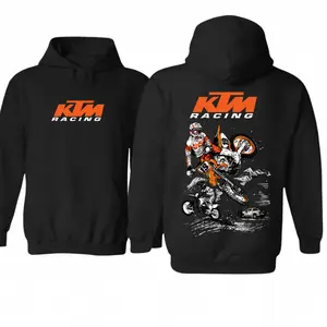 KTM Motorcross Racing Hoodie, Motocross Dirt Bike Graphic Sweatshirt, Offroad Rider Pullover for Moto Enthusiasts & Race Fans