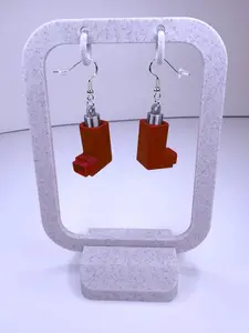 Inhaler Earrings | Funny Nurse, RT, CNA Medical Humor Jewelry - Red