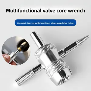 Multi Functional Valve Core Wrench Set 4 in 1 Tire Valve Key Air Release Tool for Car Bicycle Electric Bike stem remover Change Quick Kit