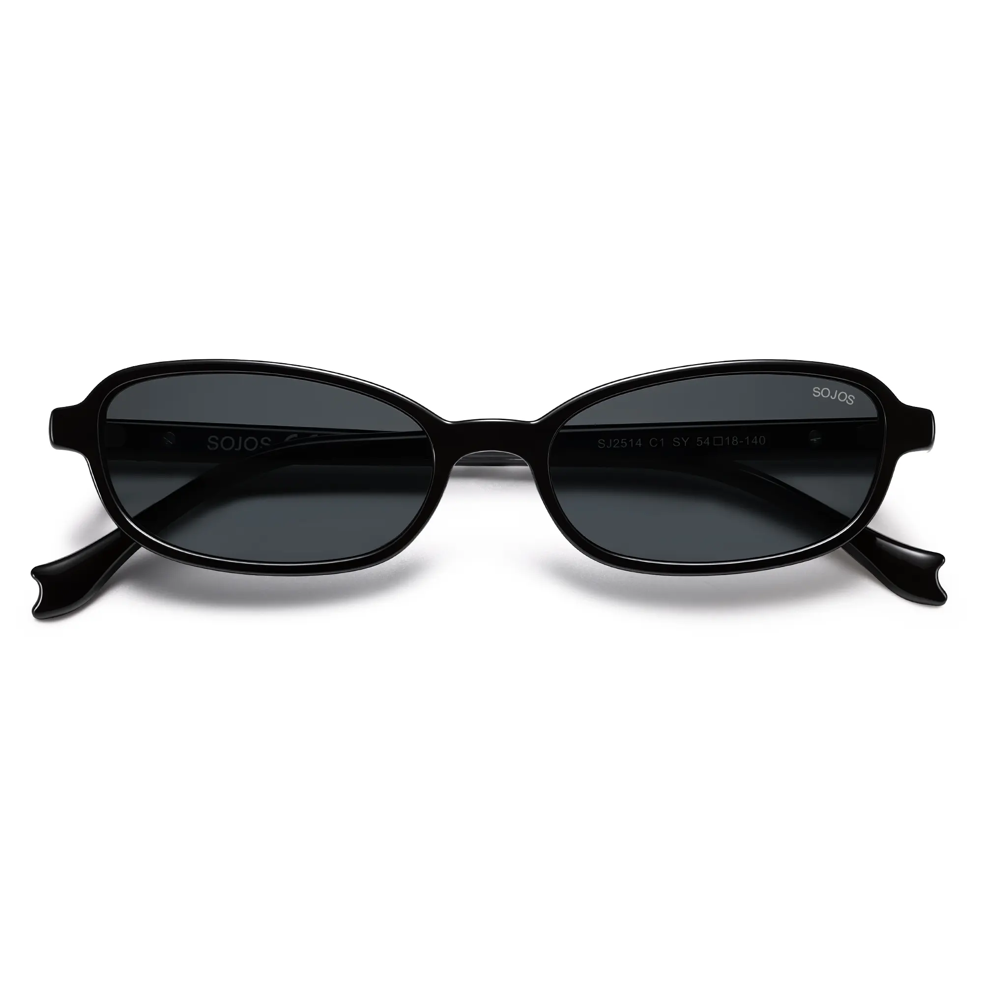 SOJOS Ocean Collection Rectangle Polarized Sunglasses Women Men Retro Lightweight Narrow Trendy Cat Eye Sunnies