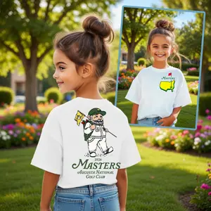 Masters Tournament 2026 Youth T-shirt, Augusta National Golf Club Design, Unisex Cotton Tee For Golf Fans, Perfect For Masters Event, Trendy T-shirt